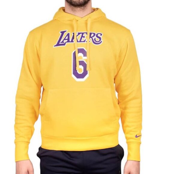 Men's Lebron Laker's Pullover Hoodie, Yellow/Purple - Picture 1 of 4
